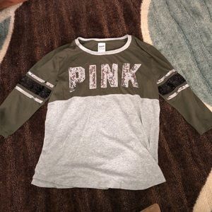 PINK shirt elbow length